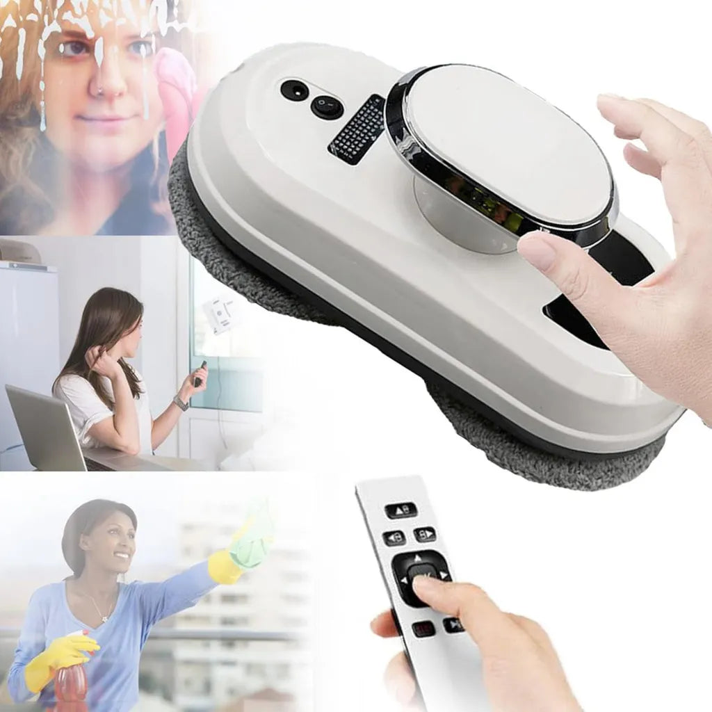 Robot Limpiacristales Automático con Control Remoto, Limpieza Inteligente y Rápida