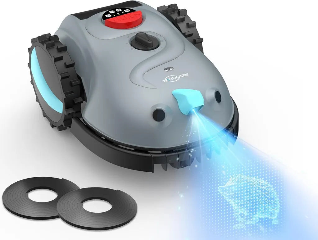 Cortacésped Robótico YARDCARE V100 con IA para Jardines, Incluye Cuchillas de Repuesto