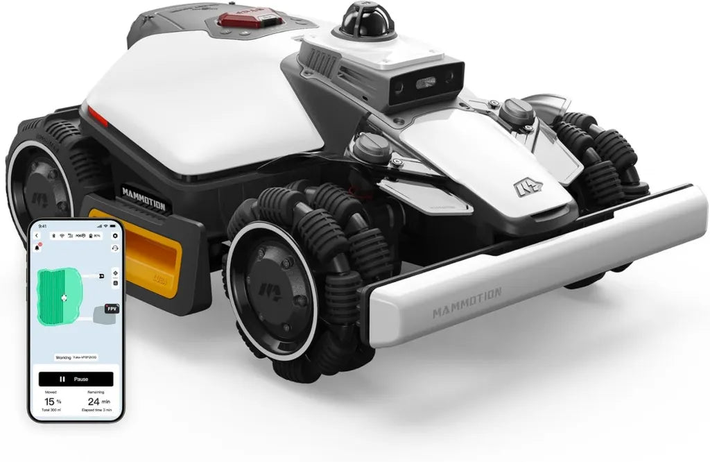 Robot Cortacésped MAMMOTION LUBA Mini 2 AWD 1500, Tecnología LiDAR 360° y Cámara Doble IA, Pendiente hasta 80%