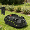 Robot cortacésped inalámbrico 800 m² con IA y LiDAR, corte preciso, seguro para mascotas, todo terreno
