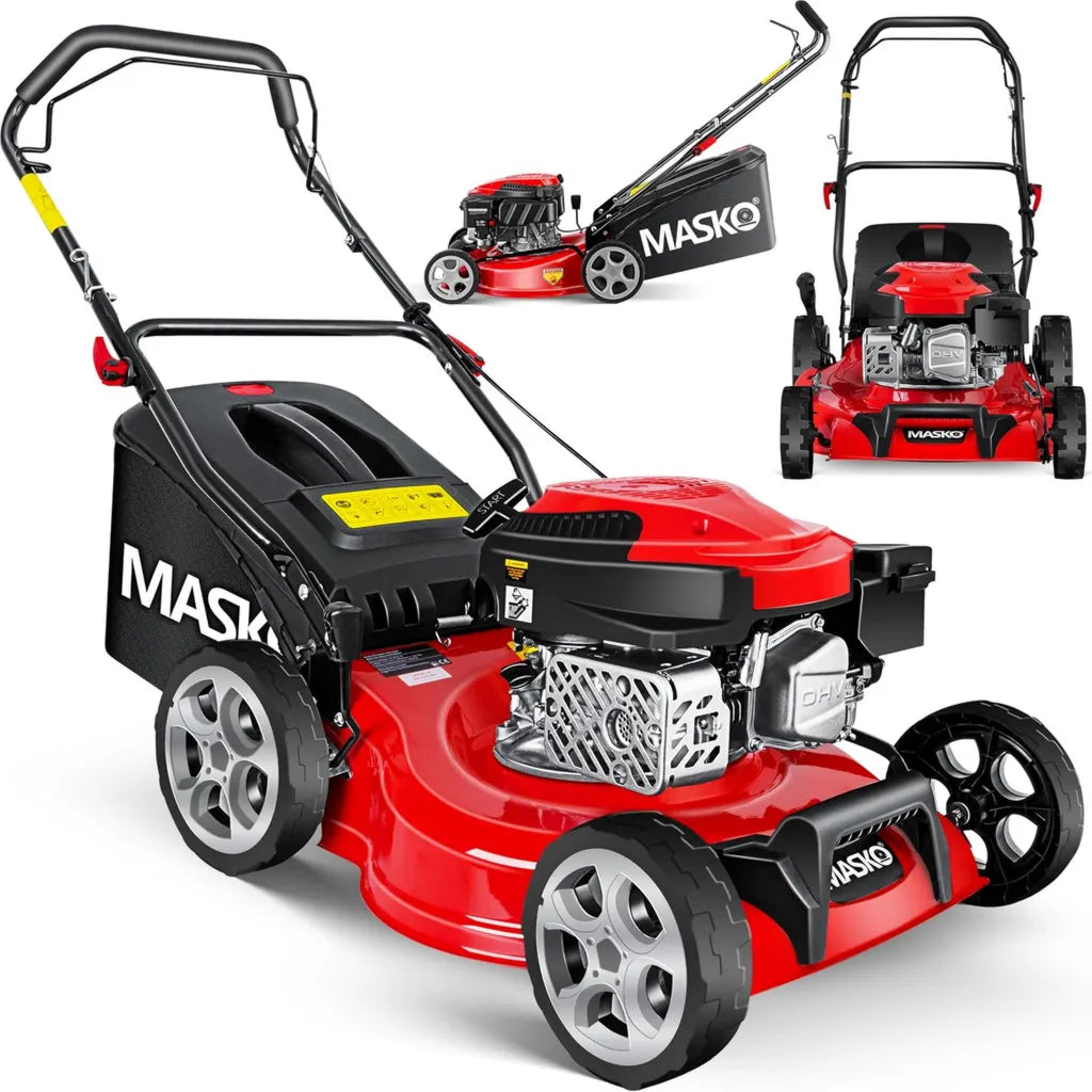 Cortacésped de Gasolina 5 en 1 con Ruedas y Motor de 4 Tiempos
