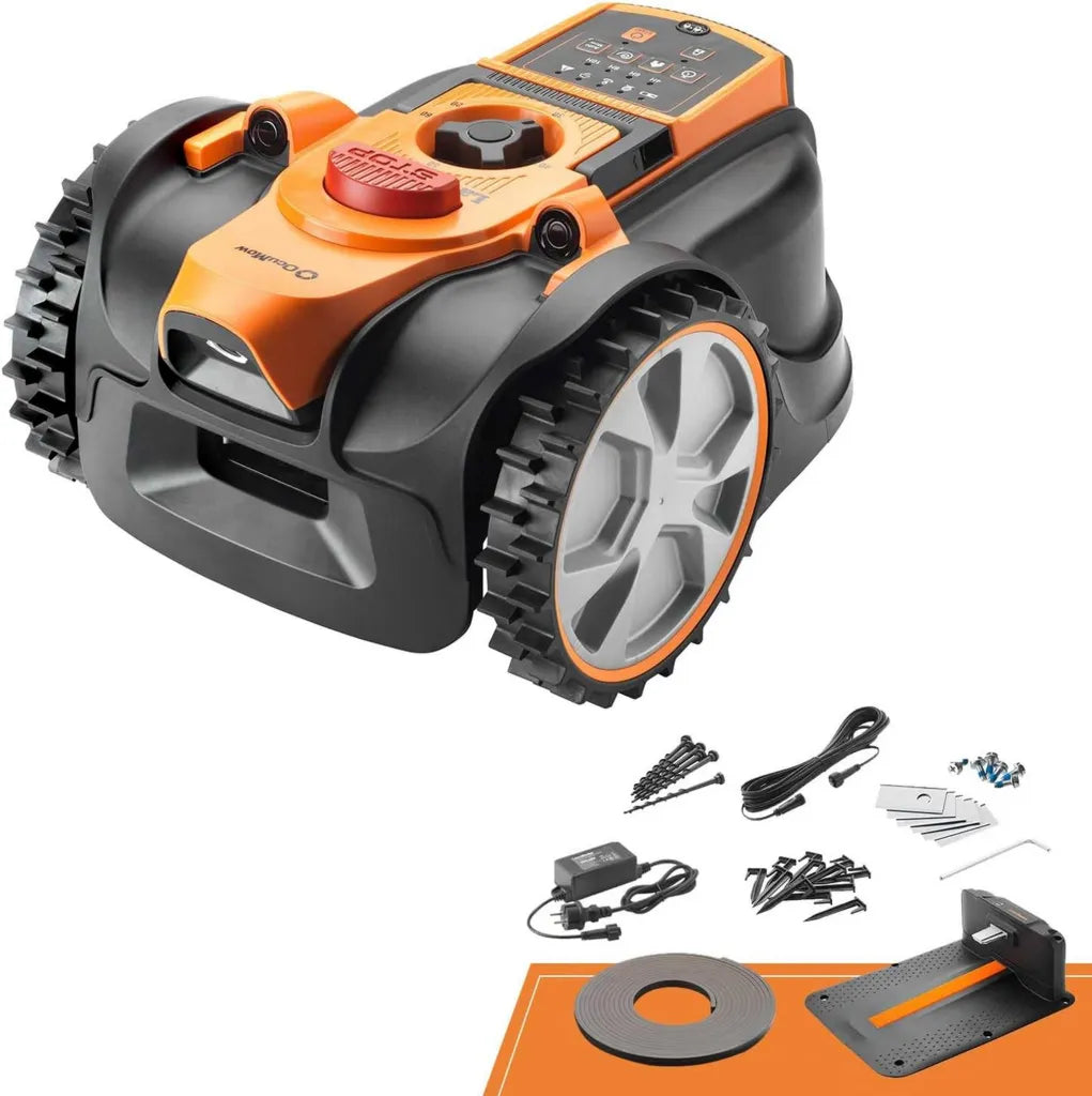 Robot cortacésped inalámbrico Lawnmaster OcuMow®16, evita obstáculos, navegación óptica, carga automática, para 300㎡