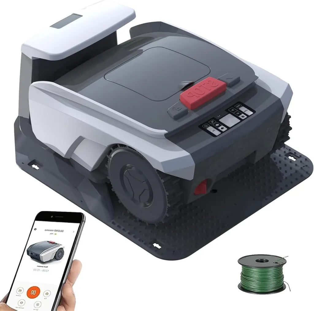 Cortacésped robótico automático 1500 m² con app Bluetooth y GPS