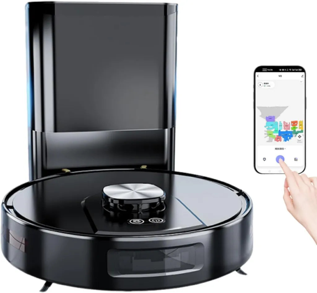 Robot Aspirador Inteligente con Autovaciado y Mopa Integrada, Alta Potencia de Succión para Limpieza Eficiente