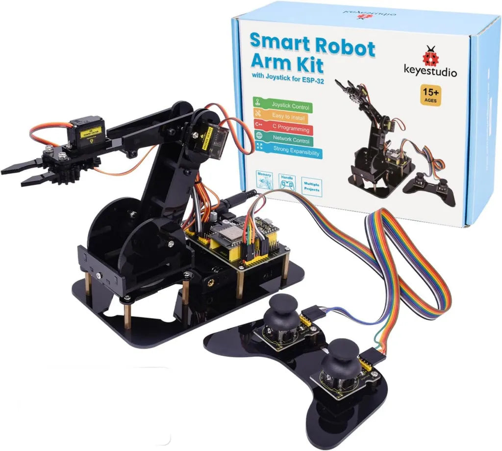 Kit de Brazo Robótico Inteligente con ESP32 y Joystick para Arduino, Ideal para Educación y Programación DIY, Para Adolescentes y Adultos