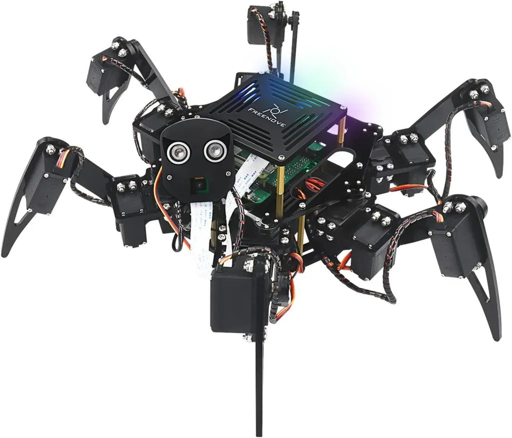 Kit de Robot Hexápodo para Raspberry Pi, Control por App, Reconocimiento Facial y Cámara