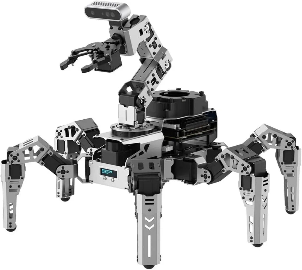 Robot Hexápodo HIWONDER ROS2 con OpenClaw, Visión AI 3D y Mapeo SLAM para Educación en ROS