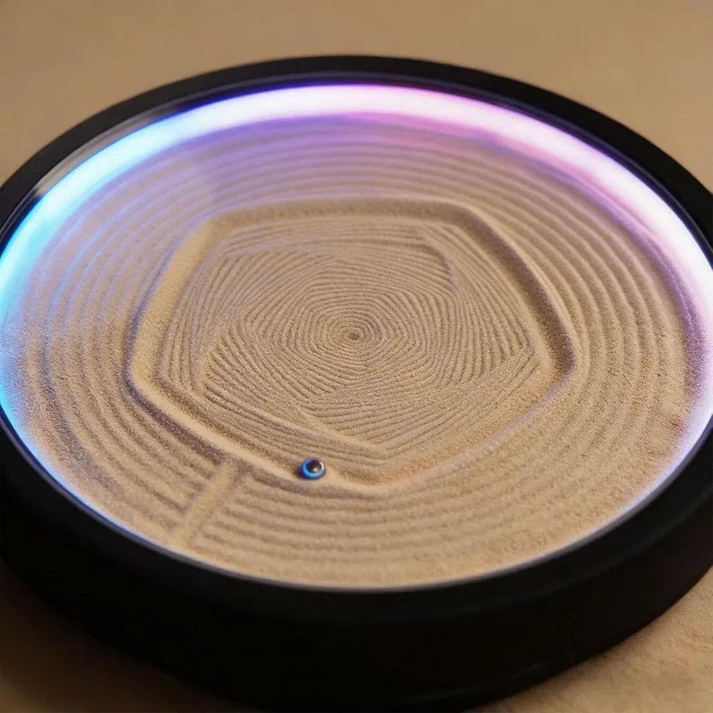 Robots de Arte en Arena con Iluminación LED y Patrones Personalizables para Decoración de Hogar y Oficina