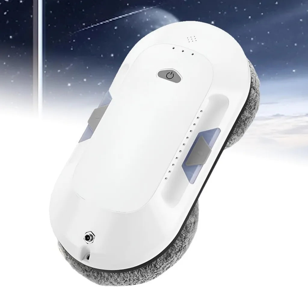 Robot limpiacristales inteligente con doble rociador y succión potente de 5600 Pa, color blanco