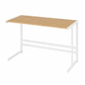 Mesa de Escritorio de Madera y Metal Blanco 120x60x75 cm