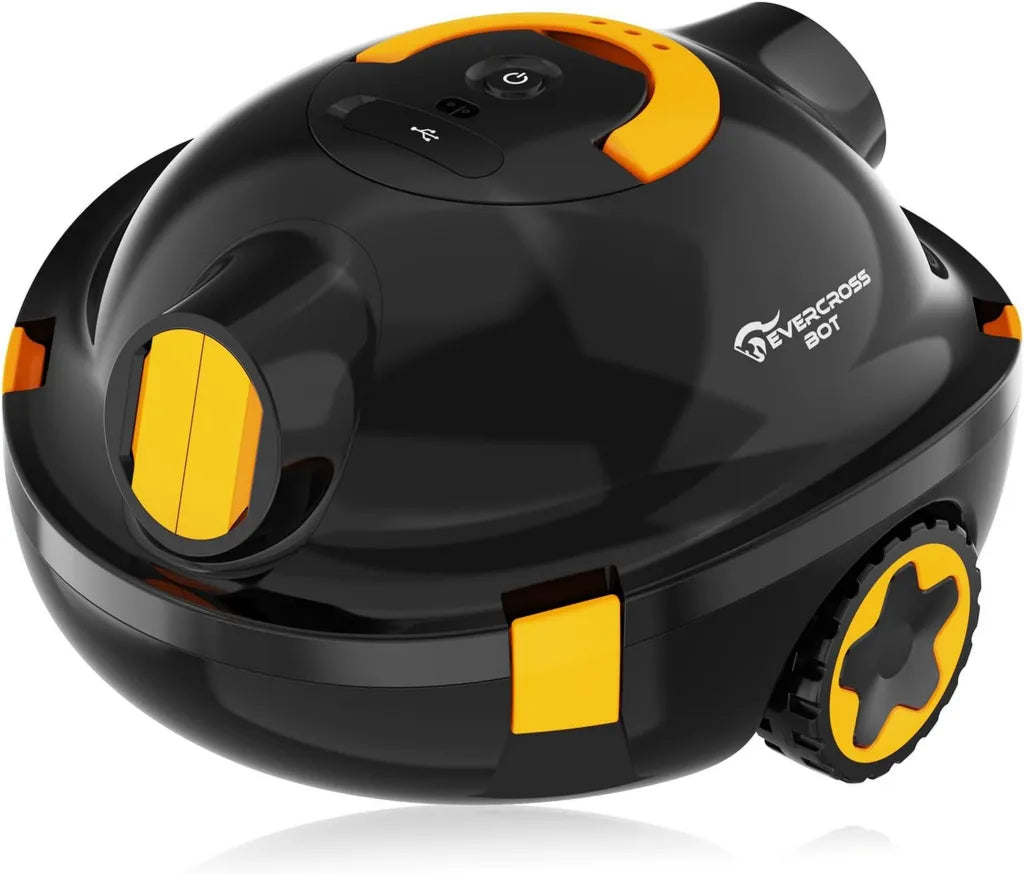 Robot inalámbrico para limpieza de piscinas Y10, autonomía de 100 min, para piscinas hasta 120㎡, estacionamiento automático, filtro de 180μm (Negro)