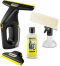 Limpiacristales a Batería KÄRCHER WV 3 Comfort Precision+ Black, 35 Min de Autonomía, Depósito 200 ml, 2 Boquillas, Botella Pulverizadora y Accesorios