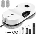 Robot Limpiacristales WIWOLER con Motor Avanzado, 6000Pa, Seguridad UPS, Control Remoto y Doble Pulverización