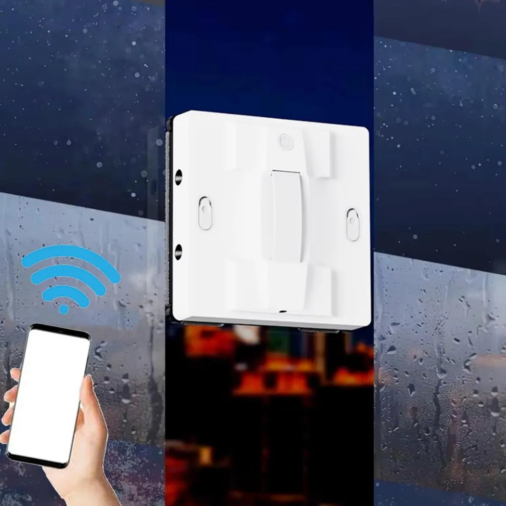 Robot limpiacristales automático 5600 Pa, 4 sensores, 4 modos de limpieza, pulverización de agua, para ventanas y baños